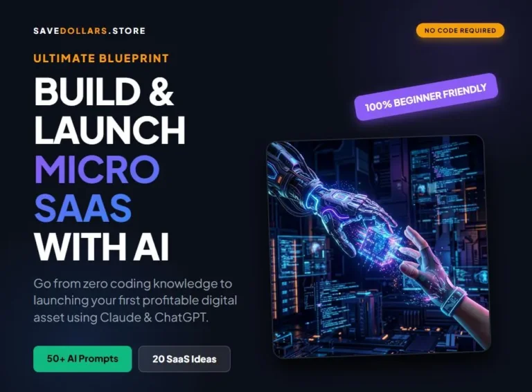 Build Micro SaaS with AI | No-Code Software Builder, Prompt Library (Digital Product)