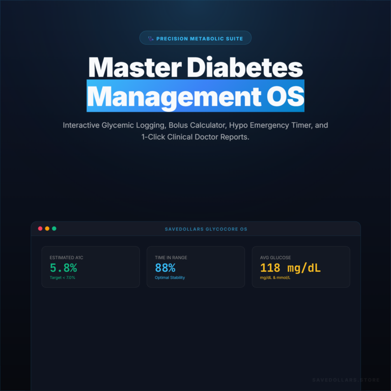 Diabetes Log Tracker OS | Blood Sugar Glucose Tracker | Bolus Insulin Calculator | Hypo Timer | CGM Supplies | Clinical PDF Export | Digital