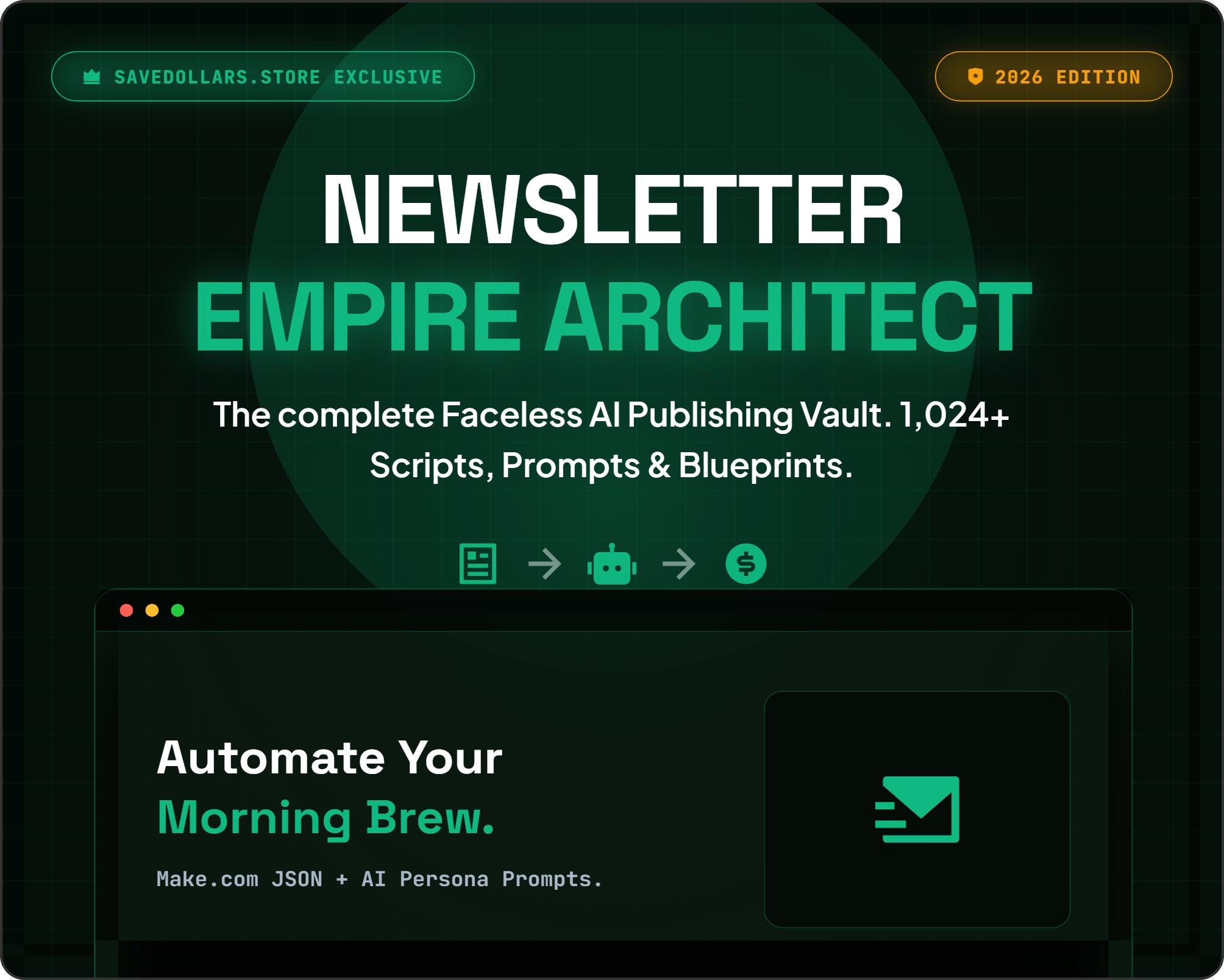Automated Newsletter Empire Architect | Make.com, AI Scripts, Substack (Digital Download)