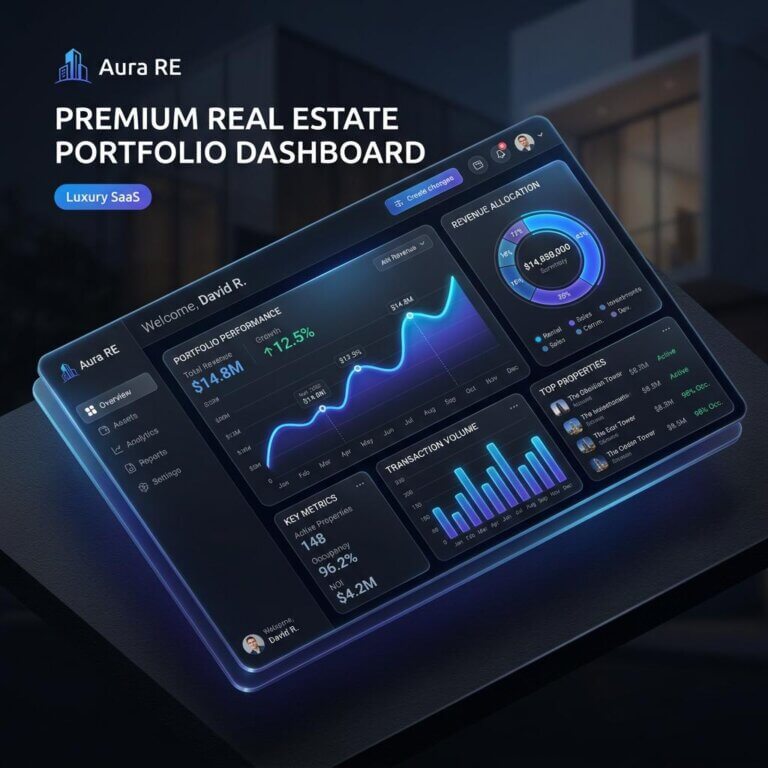 Real Estate Portfolio Dashboard | Property Tracker, Rental Income (Private SaaS)