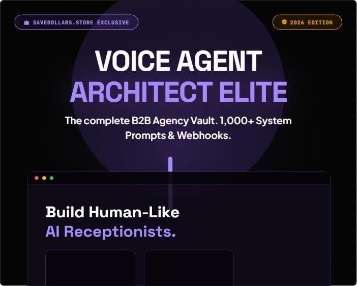 Voice AI Agency Blueprint | 1,000+ Prompts, Webhooks (B2B SaaS Kit)