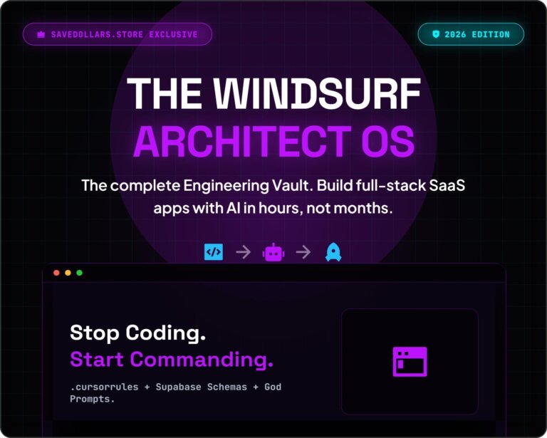 Windsurf Architect Elite Vault | AI Coding System, Micro-SaaS Blueprints (.windsurfrules)