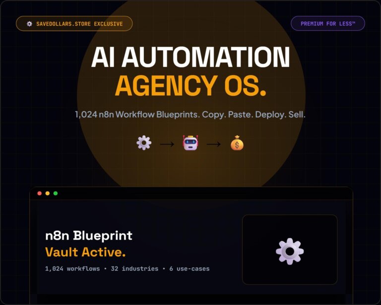 AI Automation Agency (AAA) OS | 1,024+ Profit-First Blueprints | High-Ticket Service Engineering System | n8n Business-in-a-Box