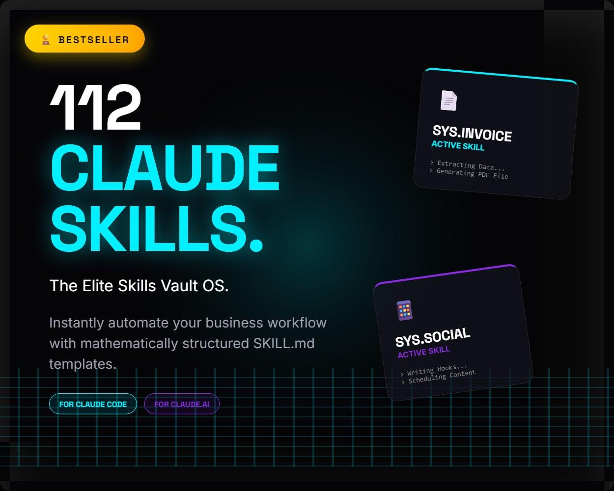 Skills Vault SKILL.md – Claude Skills Vault OS | 112 AI Agent SKILL.md Templates