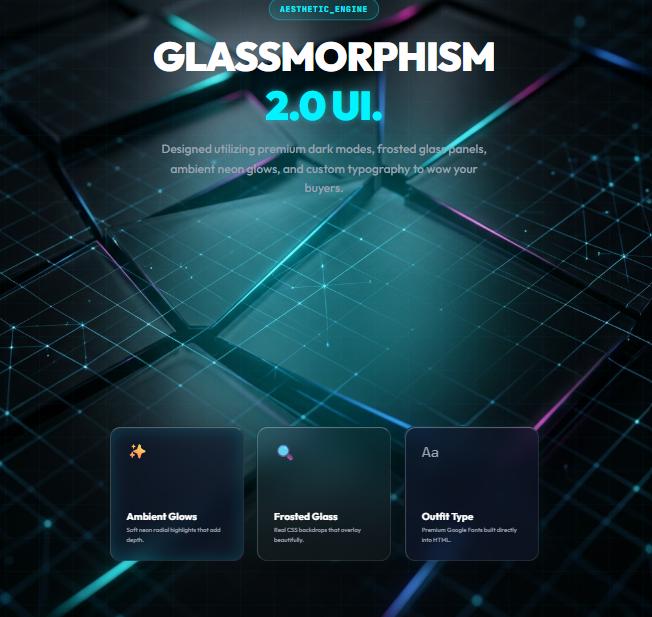 100 Micro SaaS Web Apps | Glassmorphism UI Codebases (Digital Download)