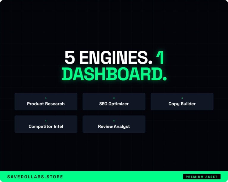 Seller Architect OS | AI E-Commerce Assistant, SEO Optimizer, Product Research (Digital Download) 30 Seller Architect OS interactive HTML dashboard with 1024 sales architectures, contracts, and pricing blueprints