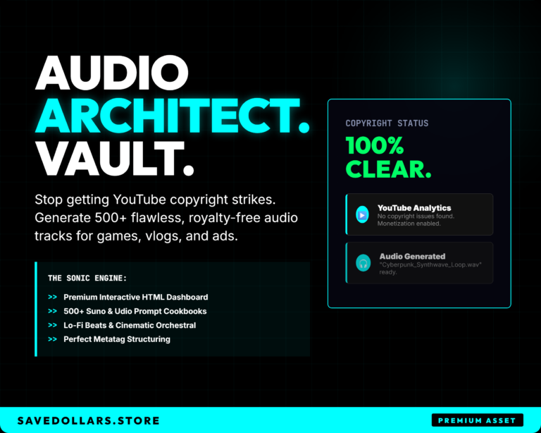 Suno Udio AI Music Prompts | Lo-Fi Study Beats, Gaming Synthwave (Digital Download) 19 audio architect mockup 1 Suno Udio AI Music Prompts | Lo-Fi Study Beats, Gaming Synthwave (Digital Download)