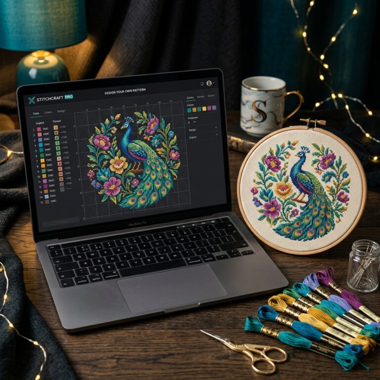 Photo to Cross Stitch Pattern Generator | Custom Picture Converter Software (Offline micro SAAS html)