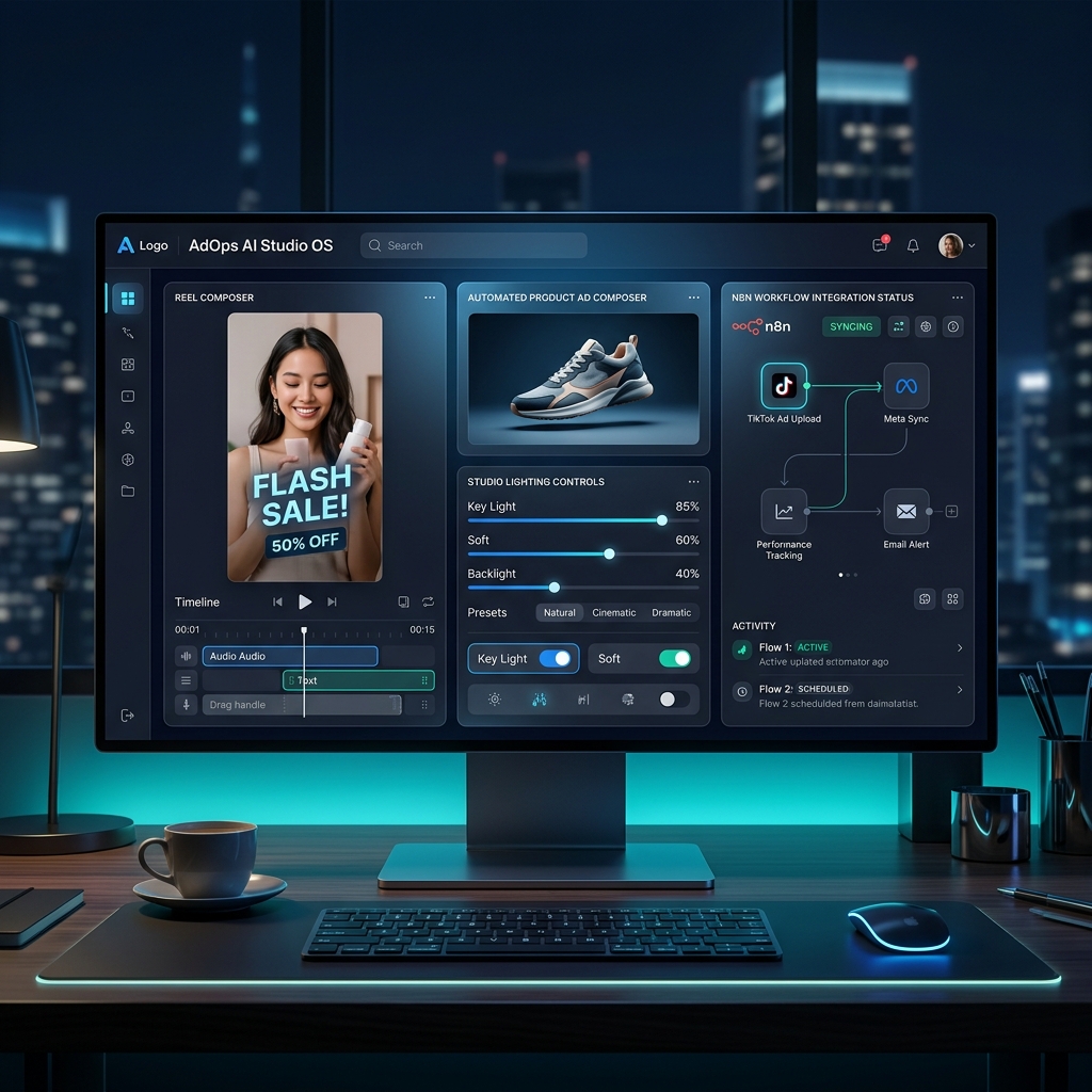 AdOps Studio Automated – AdOps AI Studio OS v2.4 Pro — Automated Social Video Reels & Ad Creative Studio