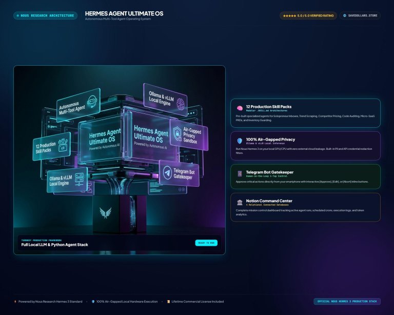 Hermes Agent Ultimate OS: Autonomous Multi-Tool AI Agent System (Local LLM & 12 Skill Packs) 9 il fullxfull.8630605787 oid8 Hermes Agent Ultimate OS: Autonomous Multi-Tool AI Agent System (Local LLM & 12 Skill Packs)