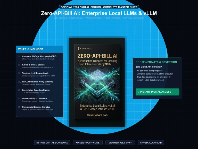 Zero-API-Bill AI: Enterprise Local LLMs, vLLM & Self-Hosted Infrastructure (Complete Digital Edition + Production Codebase) 5 Zero-API-Bill AI Enterprise Local LLMs & vLLM Master Suite 3D Box and Book
