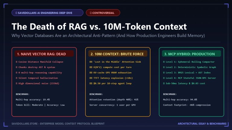 The Death of RAG vs. 10M-Token Context: Why Vector Databases Are an Architectural Anti-Pattern (And How Production AI Engineers Actually Build Memory)